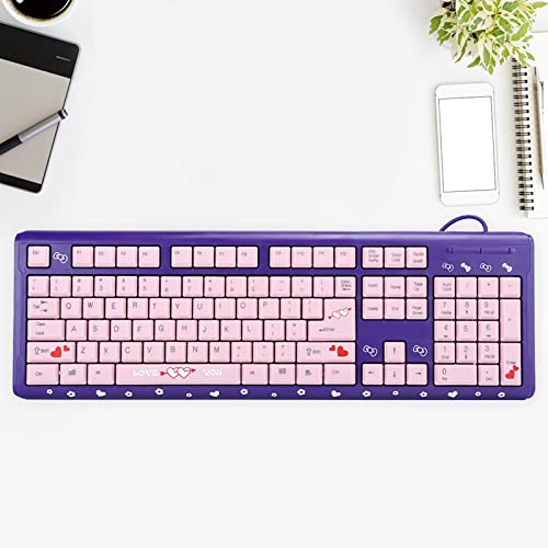 Clavier filaire USB mignon compact, le cadeau parfait pour ordinateur