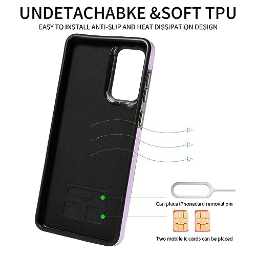 Protection antichoc Samsung A72 5G violette avec double fermoir aimanté - 2