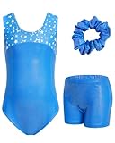 JiAmy Mädchen Gymnastikanzug, Fliege Rücken Mädchen Turnanzug Gymnastik Outfit 3-12 Jahre