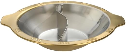 Olla Hot Pot de Acero Inoxidable con Divisor para Dos Sabores