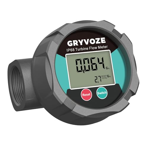 GRYVOZE PTFE Waterproof Chemical Flow Meter
