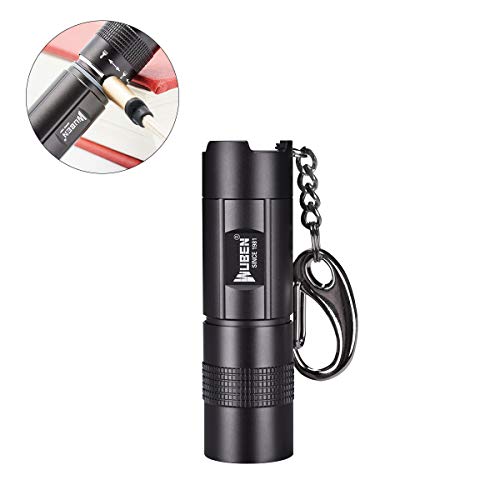 WUBEN Taschenlampe Kleine EDC Superhelle Mini Schlüsselanhänger Aufladbar USB Taschenlampe CREE LED Wasserdichte Taschenlampe Geeignet für Kinder Alltag Outdoor Campen Wandern Notfälle (E346)