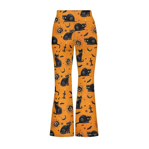 Image of Girls Flare Leggings Cute Bell Bottoms for Teen Girls Wide Leg Sweatpants for 5-14 T