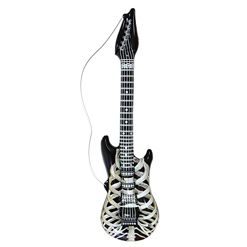 W WIDMANN MILANO Party Fashion - Guitarra hinchable, longitud aprox. 105 cm, instrumento, guitarra de aire, fiesta temática, carnaval