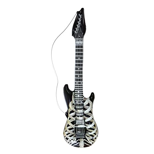 W WIDMANN MILANO Party Fashion - Guitarra hinchable, longitud aprox. 105 cm, instrumento, guitarra de aire, fiesta temática, carnaval