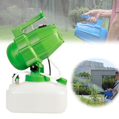 MAIMAILE Máquina de nebulización portátil de 5 l/1200 W, Rango de pulverización 10-12 m, Volumen de inyección 350 mm/min, Velocidad de rotación 3600 r/min, Volumen de Niebla 1-6 Niveles Ajustable