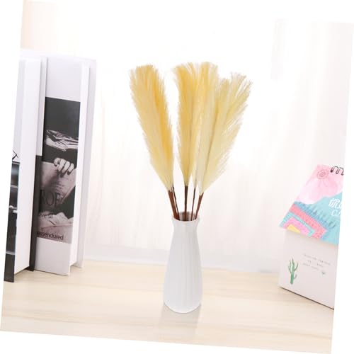 10 piezas de plumas secas decorativas boho artificiales miniatura 2