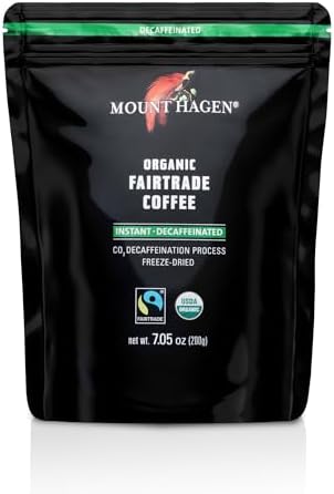 Mount Hagen Organic Decaffeinated Coffee, Freeze-Dried, Instant, 7.05oz