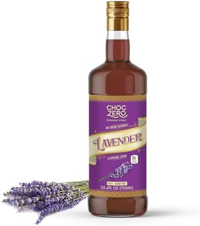 ChocZero Sugar Free Lavender Coffee Syrup, 25.4 fl oz