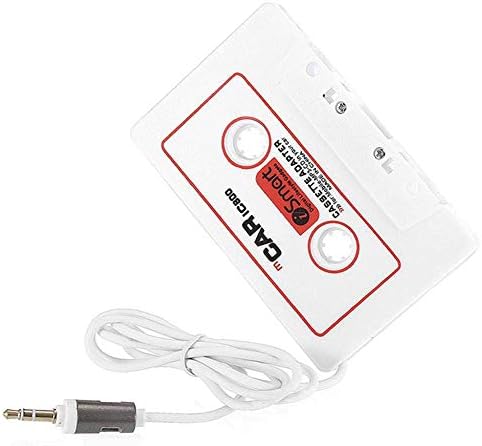 houmi Car Tape Cassette to Aux Adapter Cable Cord 3.5 mm Stereo Plug Car Audio Cassette Adapter Compatible Smart Phone, MP3, MP4, CD, MD, PC, DVD Player, Black