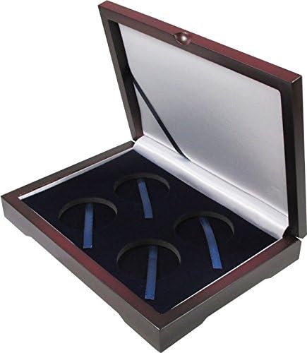 Guardhouse 4 Challenge Coin/Large Capsule Box Mahogany Finish