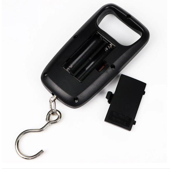 WH-A17 - Báscula digital de bolsillo para equipaje de 50 kg/10 g, báscula para colgar pesas, portátil, LCD, pesaje, anzuelo de pesca