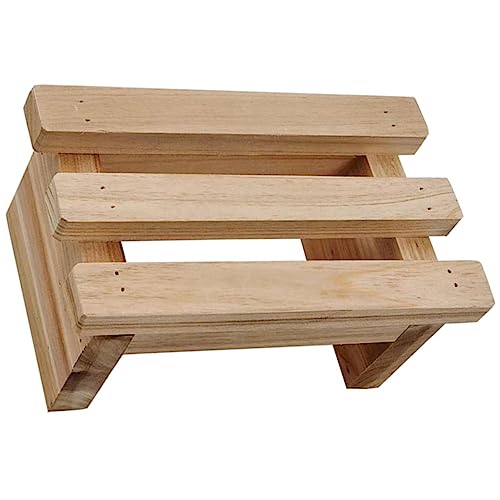 GRIRIW Wooden Low Stool Wooden Step Bench Stool Sturdy Wooden Footstool Bathroom Bamboo Step Ladder Pot Diaoyutai Toddler Table