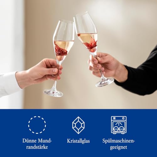 Foto von Villeroy & Boch – La Divina Champagnerkelch Set 4 Teilig, Champagner Gläser, Sektkelche, Hochwertige Sektgläser, Sektflöten, Prosecco Gläser, Für Champagner, Sekt, Prosecco Oder Crémant, Kristallglas