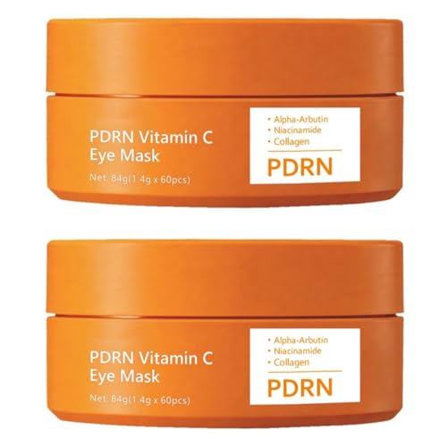 Mascarilla para el contorno de ojos con vitamina C y niacinamida, con alfa-arbutina. Parches iluminadores que reducen eficazmente las ojeras y las bolsas. 60 unidades por paquete.