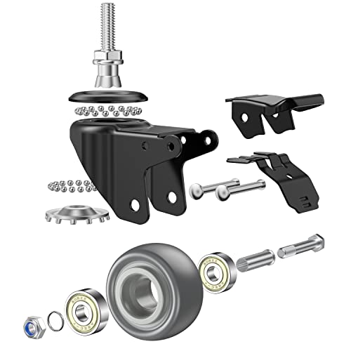 Yeemigo YLS-017 2 Inch Swivel Caster Wheels Set Of 4, Metric M8-1.25 Threaded Stem thumb #3