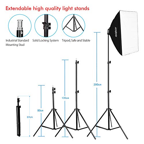 image for Andoer Photography Lighting Kit 6.6ft x 10ft Background Support System
