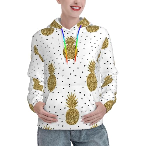Sweat à capuche pour femme EdWal pour rompre la monotonie des pulls unis avec son ananas doré
