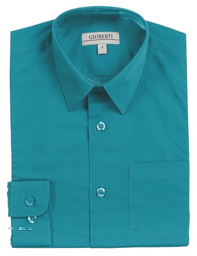 Image of Gioberti Boys Long Sleeve Solid Dress Shirt