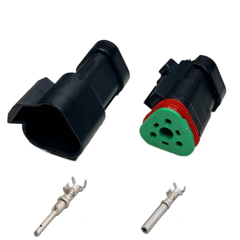 1Set/5sets Black 2pin 3/4/6/8/12hole Series Enhanced Seal Water Proof Electrical Auto Connector(3P,5 Sets)
