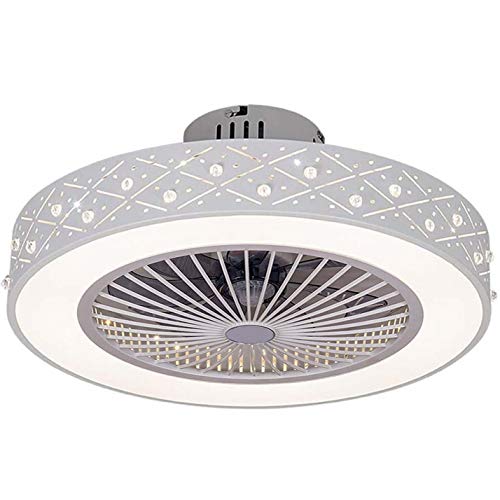 Best Cyber Deals 🔥 QZFH Invisible Ceiling Fan with Lights, 22 inches LED Dimmable Remote Control 3 Color Lighting Modes, Acrylic Blades Metal Shell, 110V Semi Flush Mount Low Profile Fans for Bedroom Living Room Kitchen