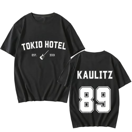 Voulkco Maglietta Tokyo Rock Band Hotel Stampa Lettera Casual Street Manica Corta Uomo Donna Maglietta Moda Cool-Black||XS Voulkco Maglietta Tokyo Rock Band Hotel Stampa Lettera Casual Street Manica Corta Uomo Donna Maglietta Moda Cool-Black||XS