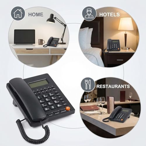 Teléfono Fijo con Cable con Identificador y 10 Teclas Marcación Rápida miniatura 6