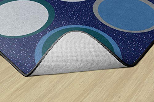 Flagship Carpets Sitting Spots Seating Rectangle Area Rug for Children\'s Classroom or Kids Playroom, and Home Learning Carpet, Seats 24, 7\'6\" x 12\', Cool Blue - Thumbnail 5