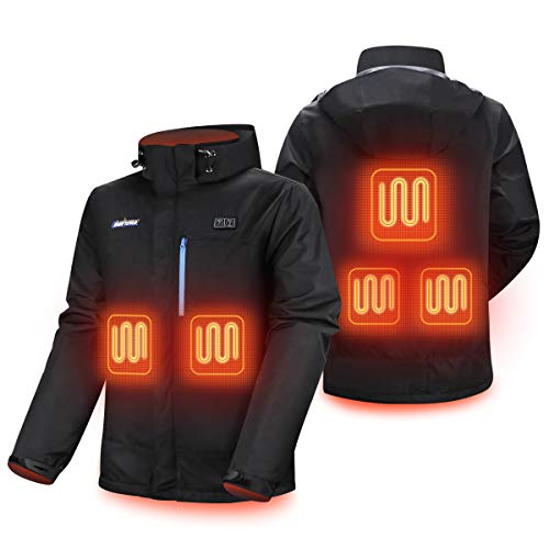 Mens 7.4V Heated Jacket 5 Heating Zones Heating suit Winter Windproof