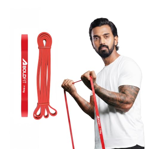Image of Boldfit Heavy Resistance Band for Workout & Exercise Pull Up, Stretching & Toning Bands for Men & Women Resistance Band Set for Home & Gym Workouts (Red, 7-15 Kg)