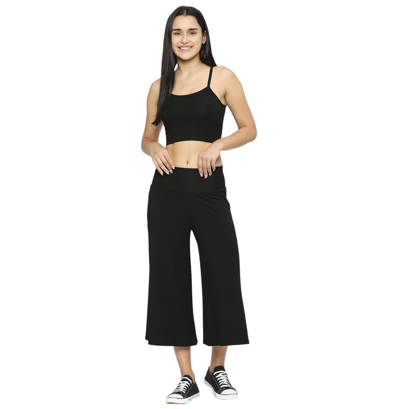 Image of Women's Viscose Calf-Length Palazzo Pants