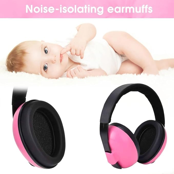 BLINE Baby Headphones Noise Cancelling Headphones for Babies for 3 Months to 2 Years (Pink) 3