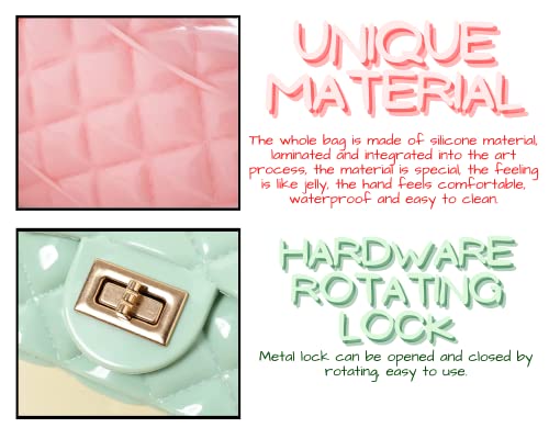 Image of The Sole Club Mini Jelly Purse Flap Handbag stylish trendy Silicone purse, Mini beautiful fashion jelly Sling,Waterproof and washable Sling bag (SMALL, SUITABLE FOR KIDS!) (Sky Blue)