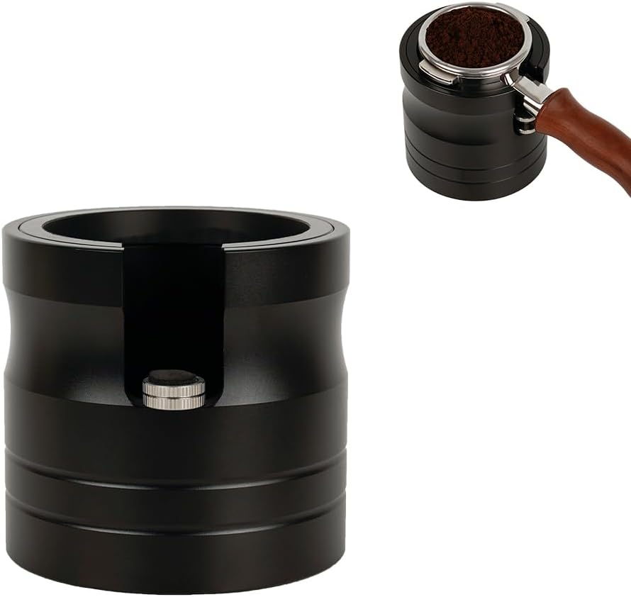 watchget Coffee Portafilter Holder, Espresso Tamping Station Aluminum Alloy Espresso Tamper Stand for Most 58mm Coffee Portafilters with Non-slip Base