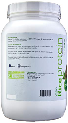Rice Protein 900g Proteina Arroz Wvegan Neutra Sem Sabor, Mais Nutrition, Sem cor
