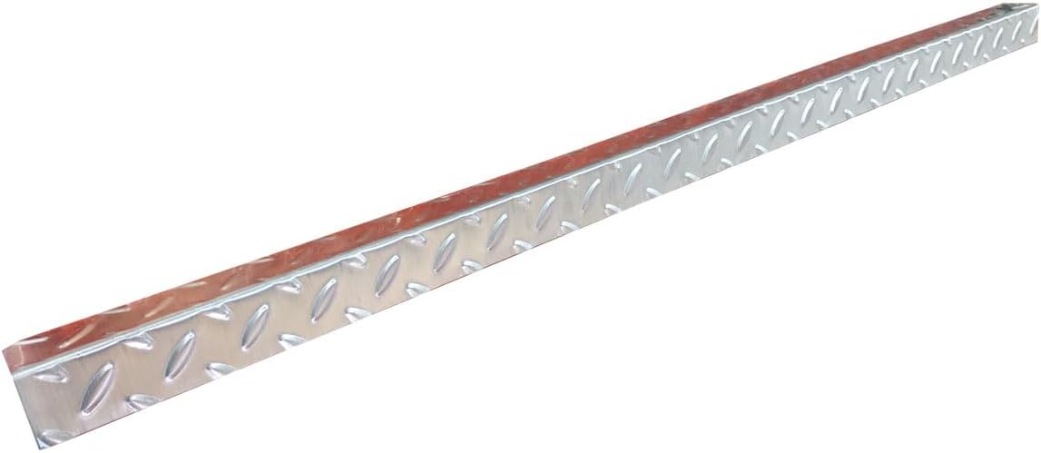 Diamond Plate Angle, Stainless Steel Corner Guard 2 x 2 x 48 inch, Metal Stair Nosing, Wall Trim, Pack of 4(Outside Corner)