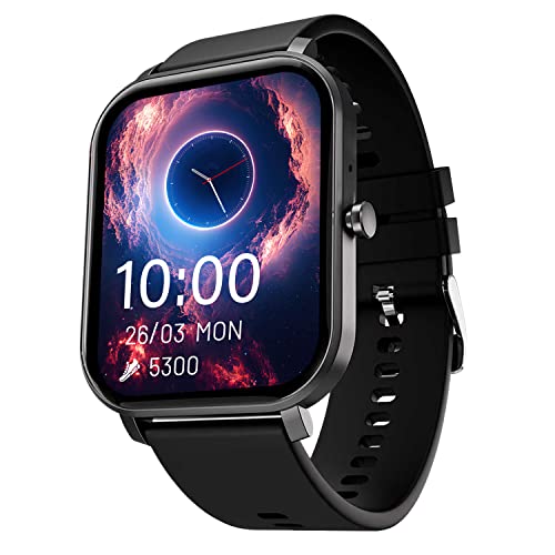 CrossBeats Newly Launched Ignite Pingg 1.83″ Smartwatch with AI ENC Bluetooth Calling, 150+ Watch Face, 100+ Sports Mode, High Resolution, SnapCharge™ 7 Days Battery, Sleep, HR,SpO2, BP Monitor Black