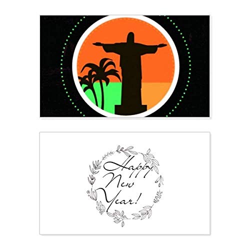 Tarjeta de bendición de Año Nuevo: transmite la energía cultural del Corcovado, Brasil