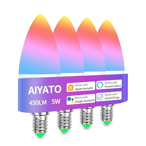 DoHome E12 X}[g LED d @\t C䃉Cg HomeKitAAlexaAGoogle Home 6W (60W) RGBCW 1600FωVfALhd(}`J[)