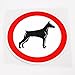 Cbhsjinsuxha 4 Piezas Pegatinas de Coche 10.7 CM * 10.7 CM Marca de Advertencia Doberman Perro Decorar Coche Pegatina calcomanía