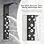 DELAVIN LED Shower Panel Stainless Steel Shower Tower with Temperature Display, 5-Function Shower Panel Tower System with Rainfall Waterfall Massage Body Jets Tub Spout Handheld Shower, Brushed Black