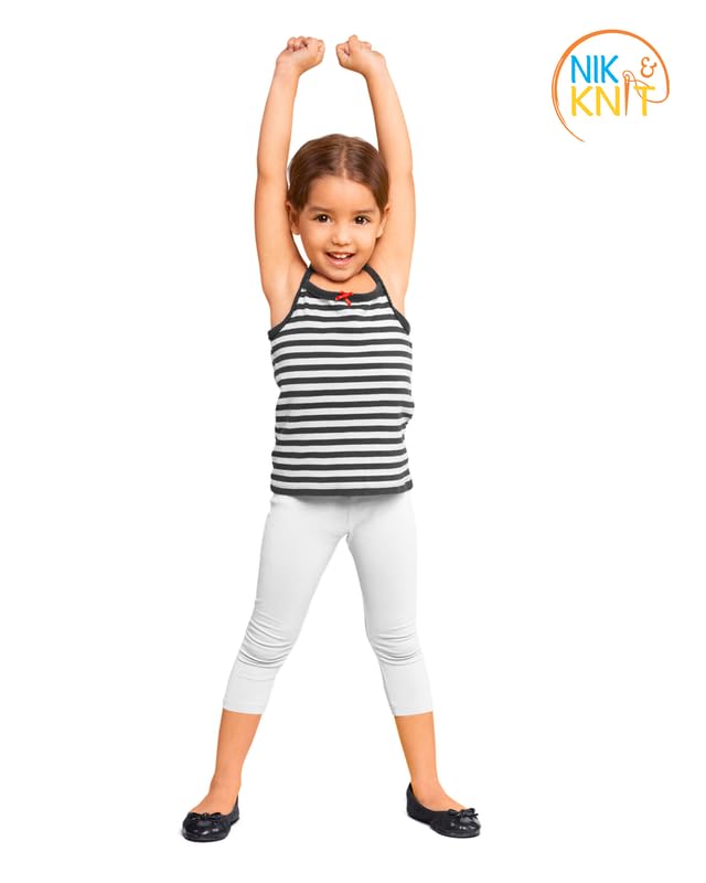 Image of NIK & KNIT Premium Stretchable Plain Capri Leggings for Girls /Kids | Night Wear | Leggings /Capris (Top /T-Shirt NOT Included)
