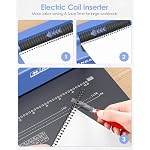 MAKEASY Spiral Binding Machine, 4:1 Pitch, 12 Sheets Punch Capacity, Electric Coil Insert, Book Binder Machine for A4/A5/Letter Size Paper, Comes with 100 pcs 5/16'' Coils & Pliers - Image 4