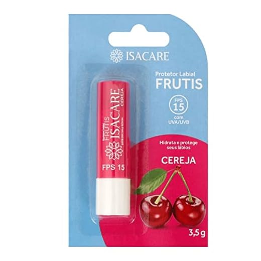 Isacare Protetor Labial Cereja Fps 15 Cor: Rosa