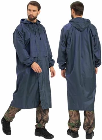 Capa De Chuva P/Pesca Pescaria Militar Reforçada Oferta com Capuz, Impermeável, Manga Longa, Reutilizável