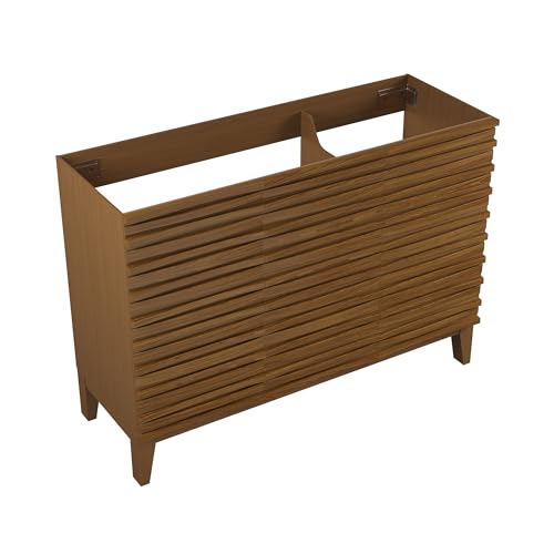 Image of Swiss Madison Cascade 48'' Bathroom Vanity in Brown Oak- Cabinet Only