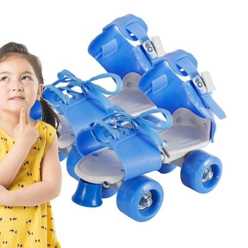 Patines de Ruedas para niños - Ruedas para Zapatos de patín cuádruple | Patinador sobre ruedass Ajustable: patín con Ajustables para niños (Tallas 28-36), Patines en línea de Dos hileras, Patina