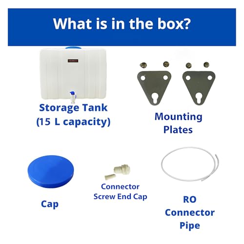 Image of AC Reject and Waste Water Collecting Translucent Tank 15 Liters | Wall mountable and Food Grade HDPE Plastic Tank | Easy to Connect with All Air Conditioners