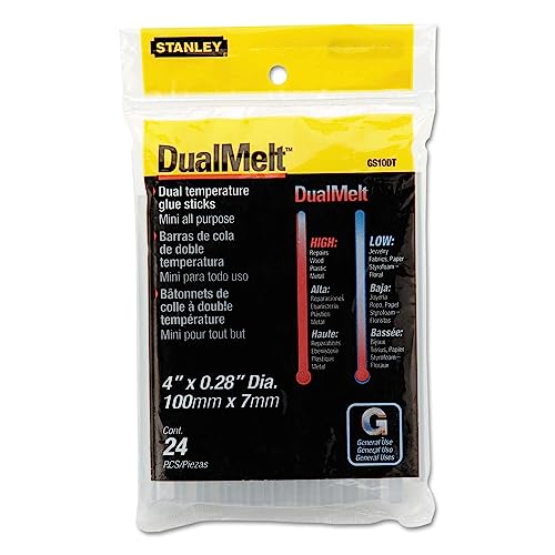 STANLEY Hand Tools GS10DT Mini Dualmelt Glue Sticks 24 Count