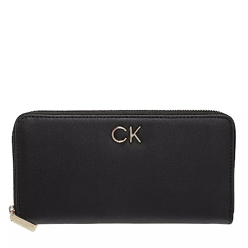 Calvin Klein Damen RE-LOCK SLIM Z/A WALLET LG Reisezubehör- Dreifachgefaltete Brieftasche, Schwarz, Einheitsgröße